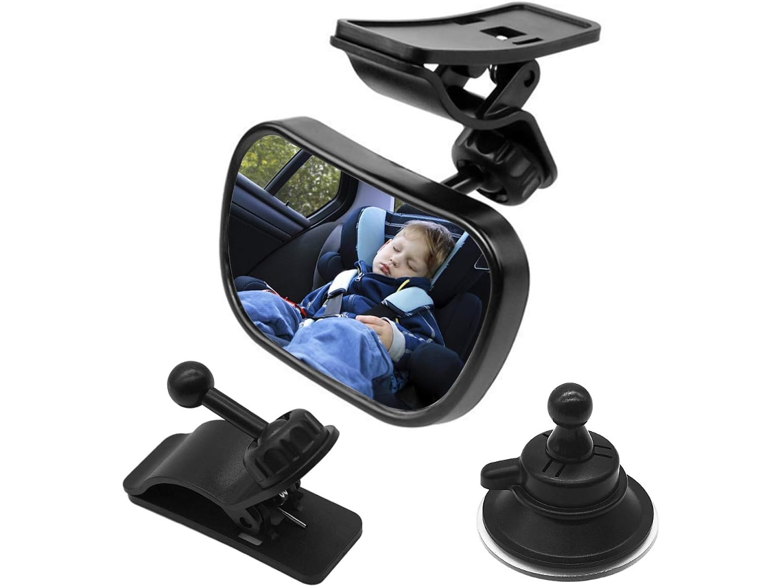 Espelho Retrovisor Para Bebê 2 Suportes, Monitoramento De Bebês, Carro, Segurança Inquebrável Segurança Aquaforge