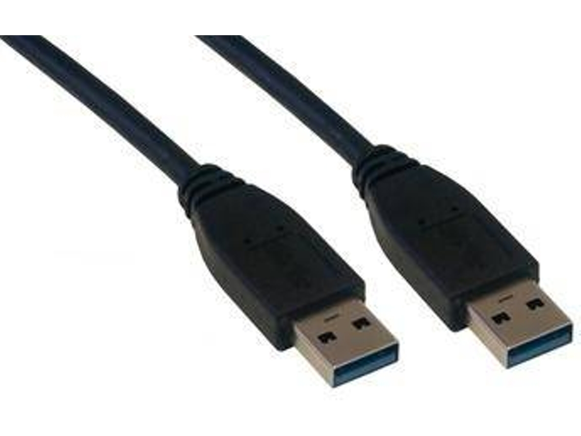 Cabo USB MCL USB A/USB A 3 m Macho/Macho Preto