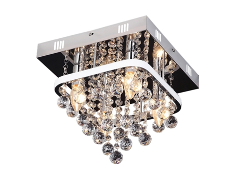 Candeeiros de Teto com Base Metálica e Cobertura de Plástico Led RABALUX Pallas 23W 1470Lm 4000K E14 4Xmax40W 30Cm Ip20
