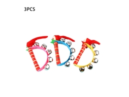 3pcs Sineta De Natal Chocalho De Trenó Brinquedo Rattle Shaker Musical Para Bebês E Crianças Cores Aleatórias