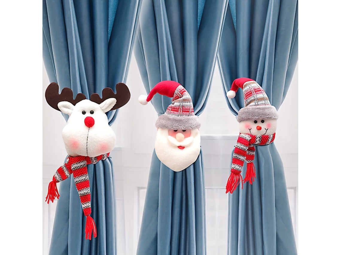 Fivela De Cortina Natalina Com Boneco De Neve. Decoração Fofa E Criativa Para Cortina. Aquaforge