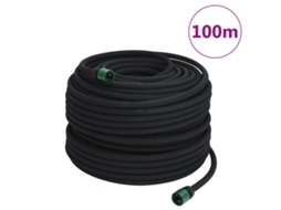 Mangueira Para Rega Gota A Gota De Jardim 100 M Borracha Preto DKD HOME DECOR