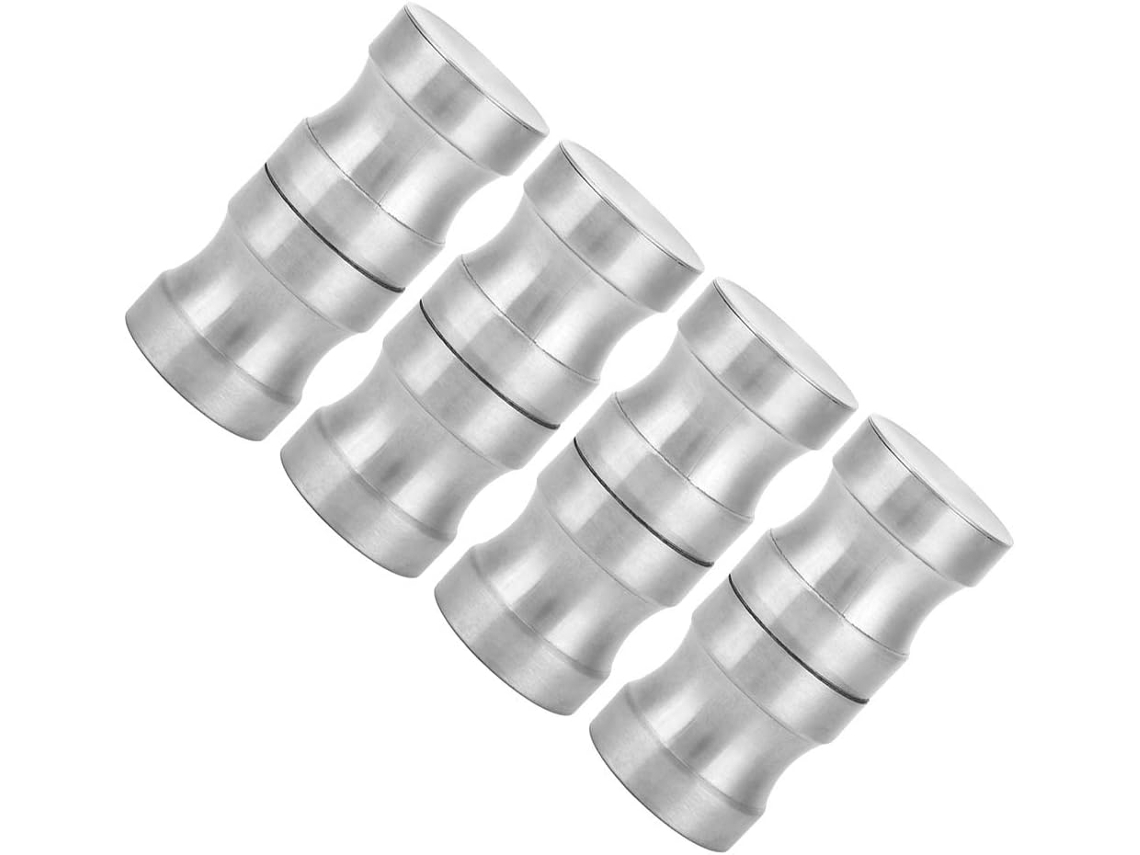 Conjunto De 4 Puxadores Rengue Em Aço Inoxidável 304 Para Portas Vidro Com Ranhuras, Ideais Para Armários De Banheiro