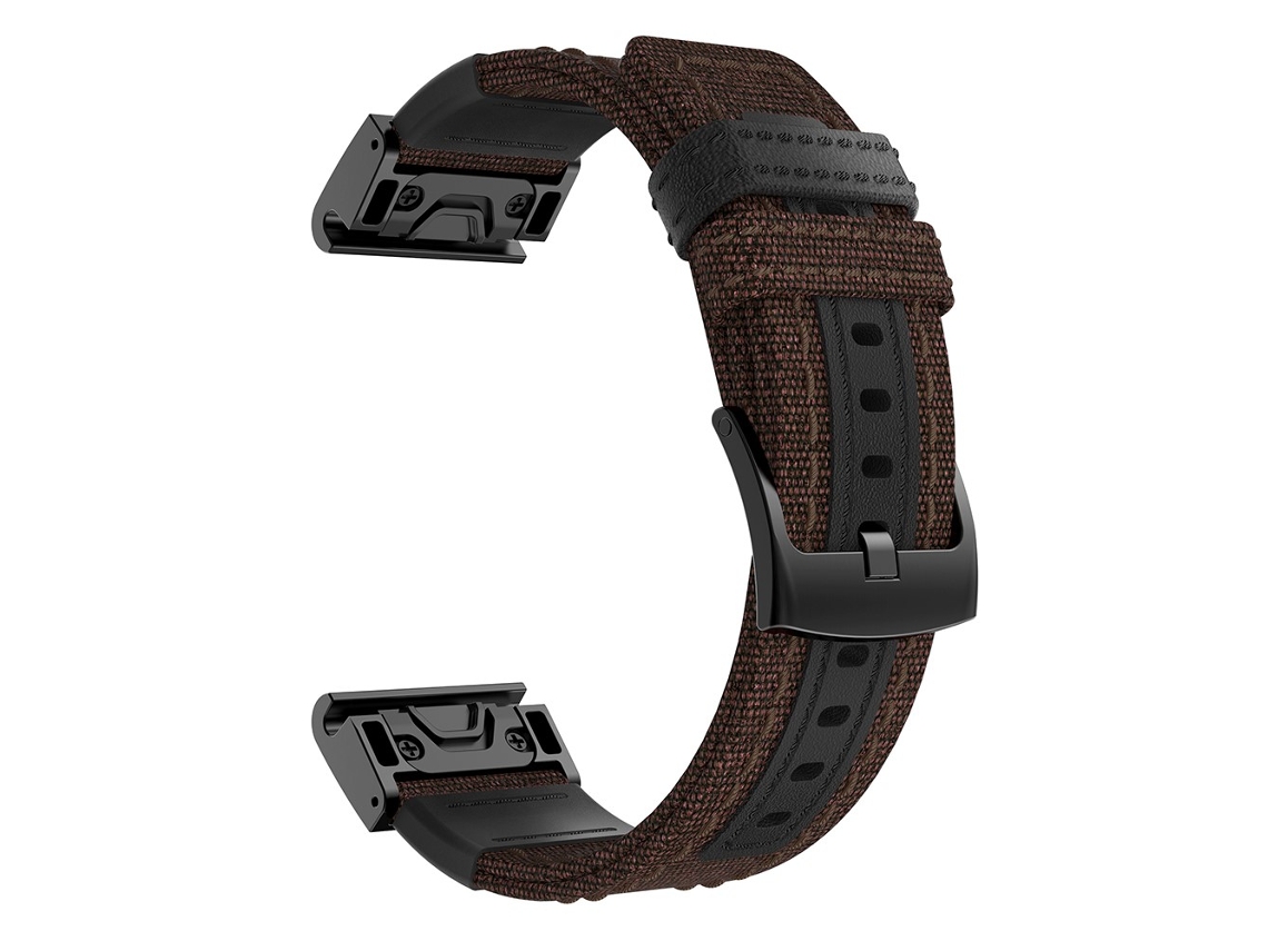Bracelete de Couro Genuíno para Garmin Fenix 5 Plus/Fenix 3 Marrom