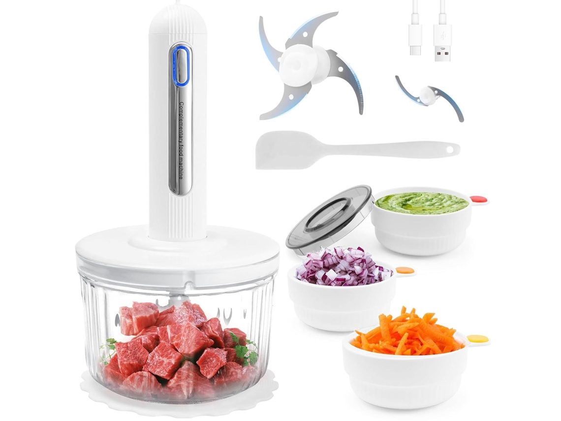 Cozinha Elétrica Multifuncional Sem Fio para Uso Doméstico.liquidificador Elétrico 540, Branco YUNZII (embalagem em inglês)