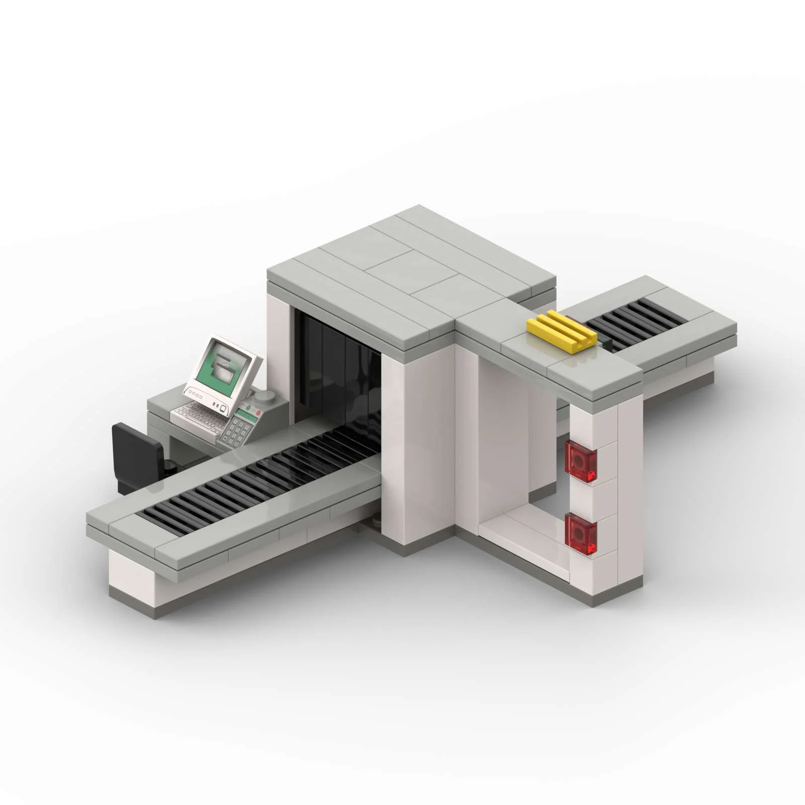 Conjunto De Blocos De Construção Para Maquete De Estação De Metrô Com Portão De Segurança (moc).