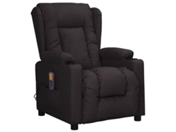 Vidaxl Poltrona De Massagens Couro Artificial Preto