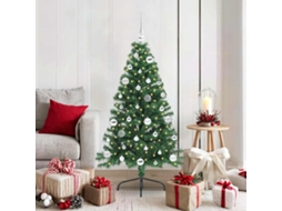 Vidaxl Árvore De Natal Artificial Pré-iluminada Verde 150 Cm Pvc
