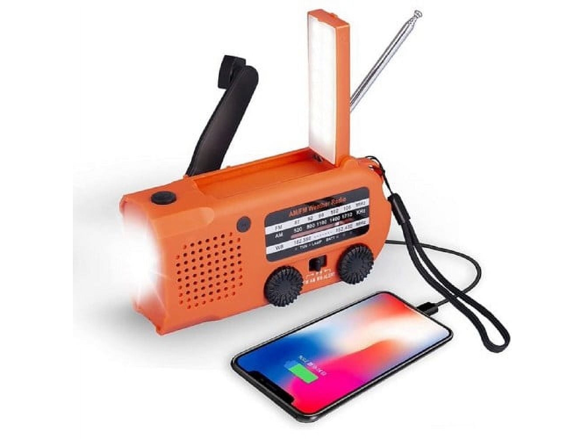 Rádio movido a energia solar AQUAFORGE para camping, sobrevivência, emergências ao ar livre