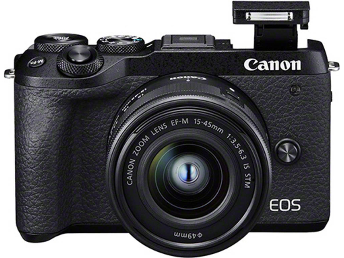 Kit Máquina Fotográfica CANON EOS M6 Mark II + EF-M 15-45mm f/3.5-6.3 IS (APS-C)