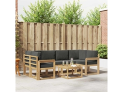 Vidaxl Conjunto De Sofás Para Exterior 7 Unid. Branco E Antracite