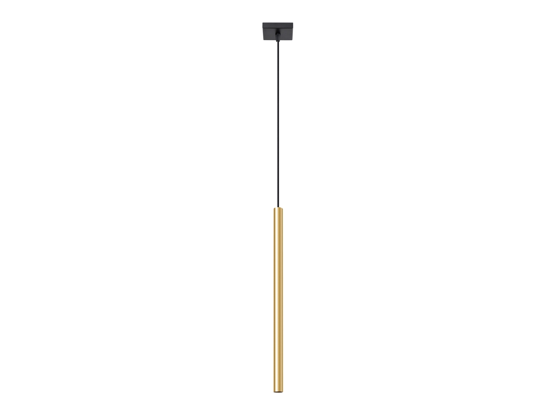 Luminárias Pendentes Pastelo de Aço Brilho Dourado 100X8X8Cm SOLLUX LIGHTING
