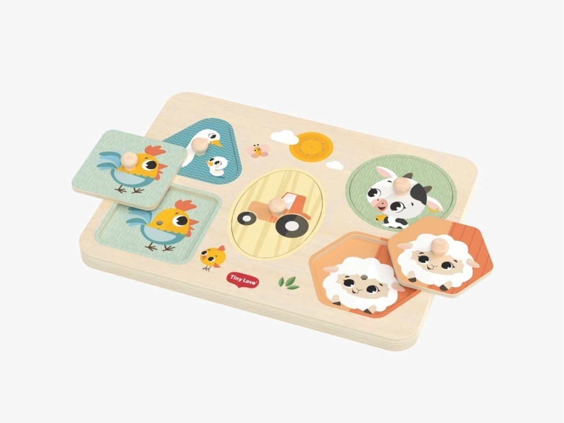 Tiny Love Farmers Funday My First Musical Wooden Puzzle, Multico
