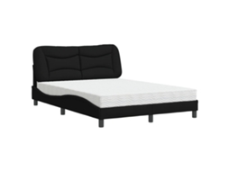 Cama Vidaxl Preto Tecido (218 X 145 X 74.5 Cm)