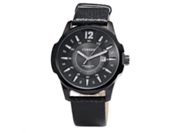 Relógio de pulso masculino Curren preto com movimento de quartzo.