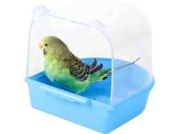 Baño Para Aves Colgante De Jaula Transparente Con Gancho, Ideal Para Periquitos, Loros Y Canarios