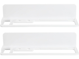 Artibetter Conjunto De 2-suportes Parede Para Toalhas, Prateleira De Armazenamento, Abs, Branco, Design Com Drenagem