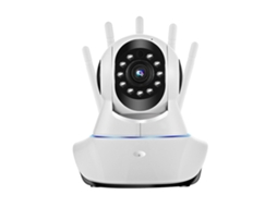 Câmara Ip HD 720P Wi-Fi visão noturna Sem Fio de 360 Graus Wifi Monitor HD Preto