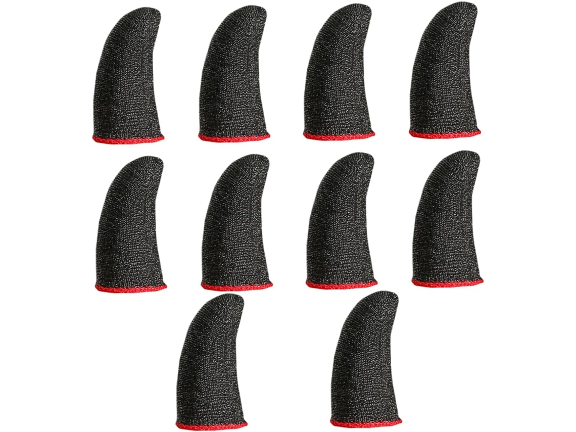 Nuobesty Conjunto De 10-protetores Dedos Antitranspirantes, Em Fibra Respirável E Durável, Ideais Para Jogos E Com Tela