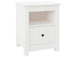 Bedside Cabinet, Bedside Cabinets Vidaxl Branco Madeira De Pinho (n/a)