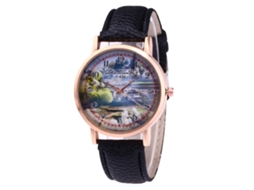 Reloj De Cuarzo Con Correa De Cuero Pu Moda Para Mujer Dial Redondo Simple