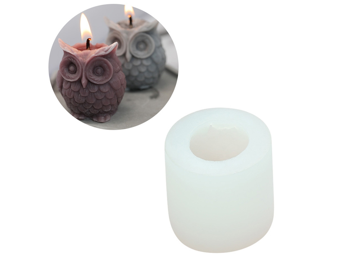 Molde De Silicone Para Vela (coruja)
