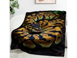 Manta Royal Python para Animais Selvagens 130x150 Cm Multifuncional Macia e Aconchegante em Flanela Ideal Cama