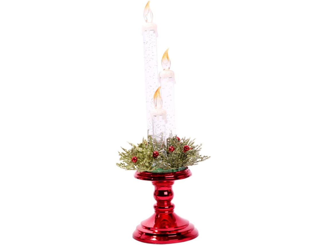 Velas De Led Vermelhas Sem Chama, Decoração Natalina Para Casa, Hotel E Lojas. Gokoco