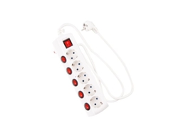 Base De Interruptor Individual Onlex Cabo De 1,5 M 5 Tomadas