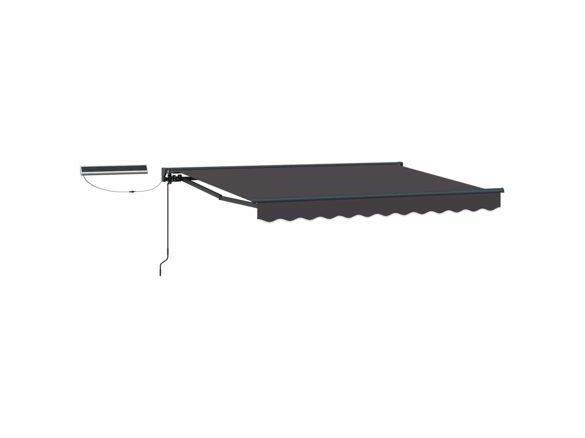 Conjunto 1 Toldo Retrátil Elétrico Vidaxl Antracite Alumínio (3,5 X 2,5 M)