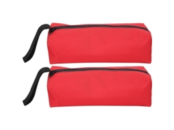 2 Bolsas De Ferramentas Pequeñas Portáteis De Lona Multifuncionais Com Cremalheira (vermelho)