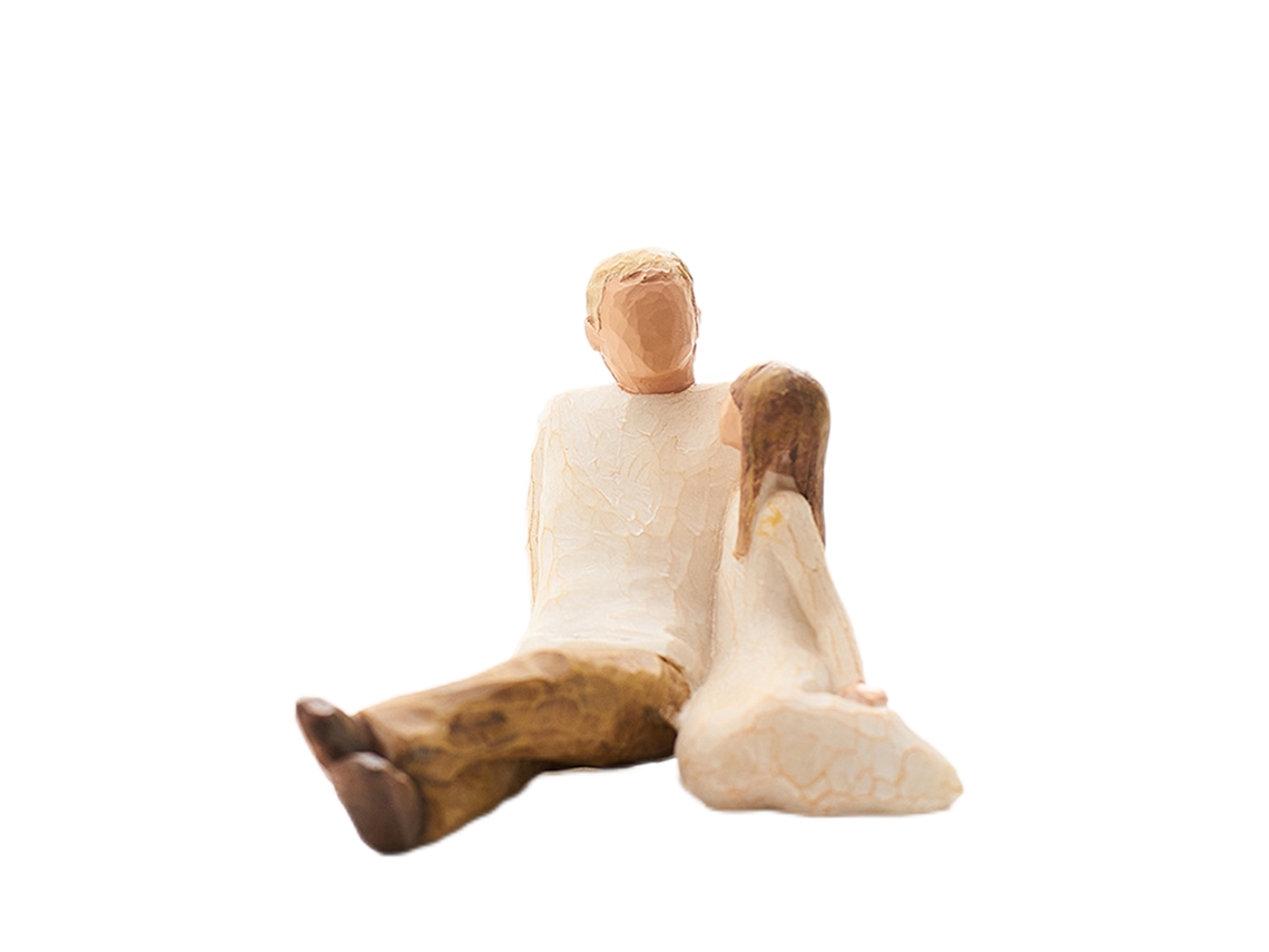 Figurina Moderna de Pai, Mãe e Filha LAXISCREED
