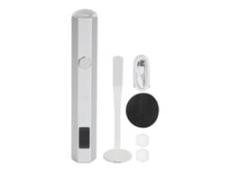Lâmpada De Unha Led Mini Com 2 Velocidades, Ponta De Silicone Transparente E Ímã, Luz Digital Ajustável Prateada