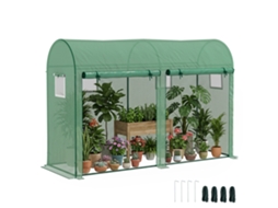 Estufa túnel 6x3x2 m, portas, janelas, DECORALAR TECH