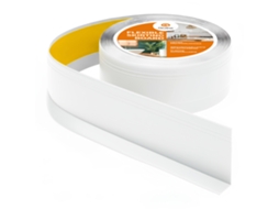 Rodapé Pvc 70x20 Mm Flexível Autoadesivo Com Fresa Decorativa, 5 M, Cinzento