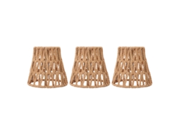 3pcs abajures de rattan falso estilo boêmio clip para lâmpadas E14 mesa piso decorativos