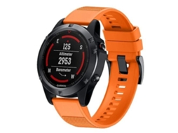 Lurelia Pulseira De Silicone Removível, Compatível Com Relógio Fenix 5x 26 Mm, Laranja