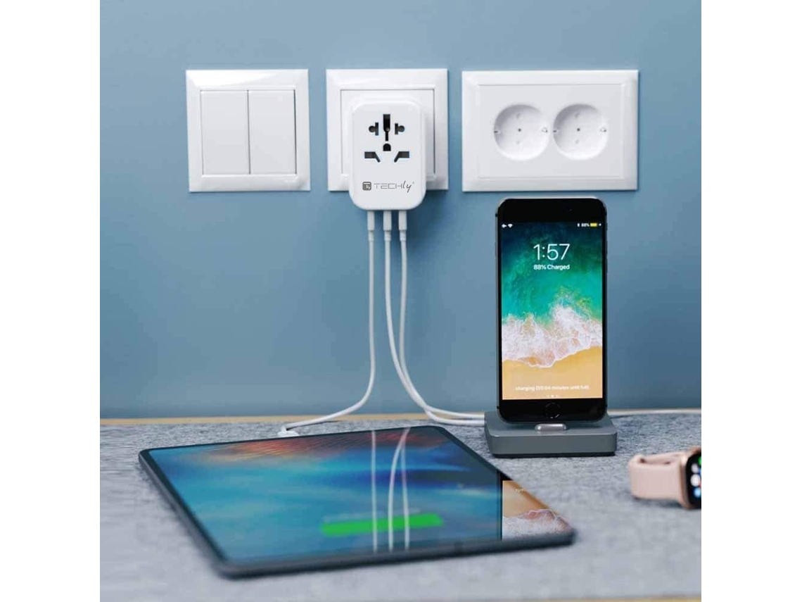 I Travel 09tywh Mobile Device Charger White Techly