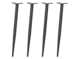 Vidaxl Pés De Mesa De Console Formato Cônico 4 Peças Antracite 72-73 Cm Aço