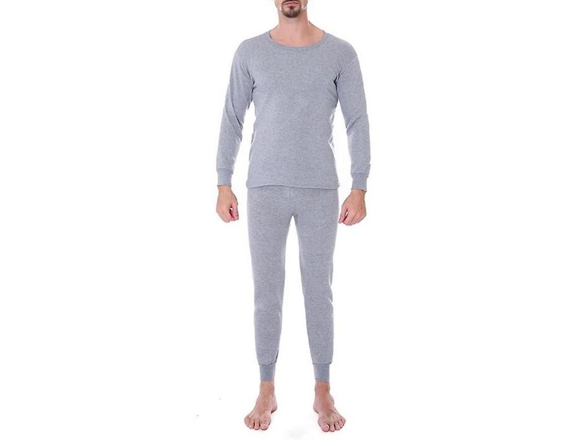 2026 conjunto de Ropa Interior Térmica para Hombre com Camisa de Manga Longa e Calças Longas Suaves de Algodão