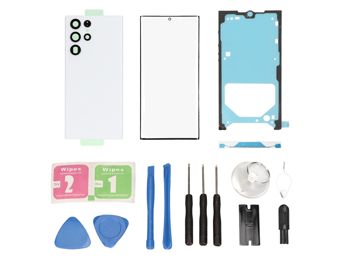 Capa de Proteção de Vidro EOOCOO para Samsung Galaxy S22 Ultra 5G com proteção frontal e traseira