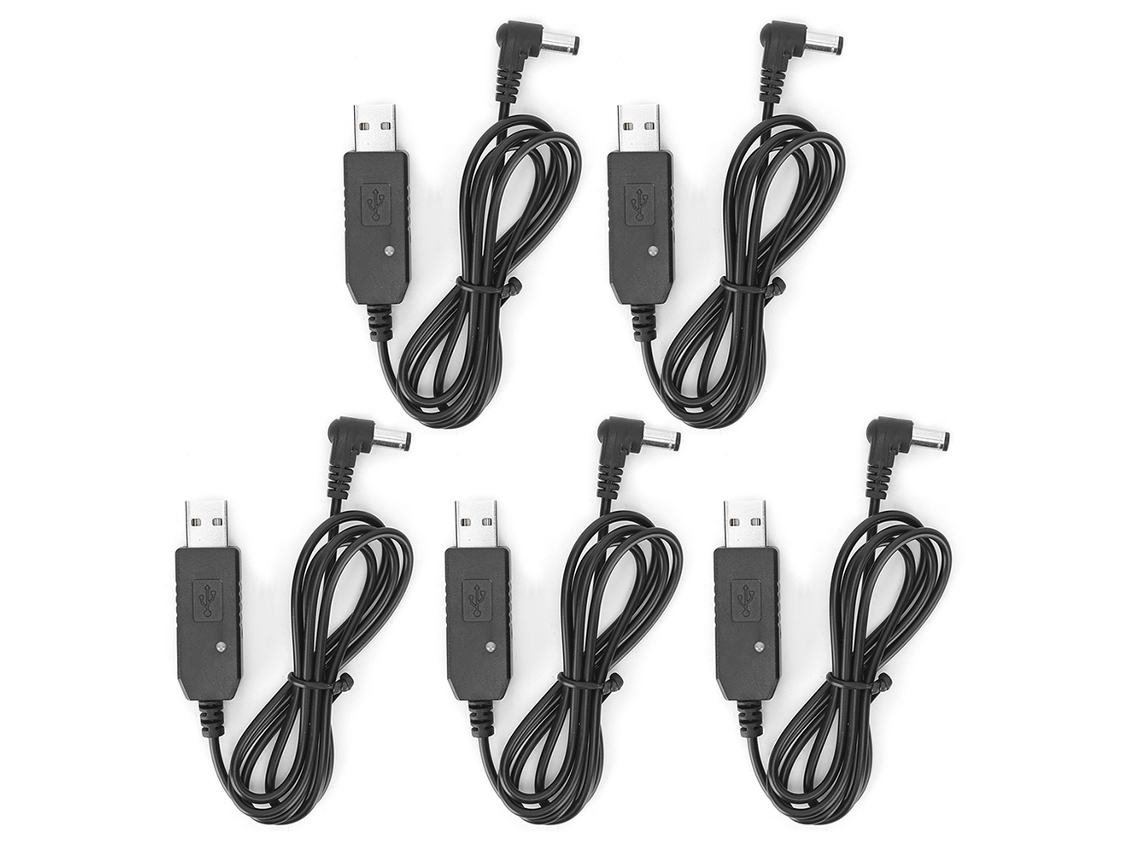 5pcs Cabo De Carregamento Usb Para Rádio Walkie Talkie Baofeng Uv9r Plus Uv-5r Uv-82 Bateria
