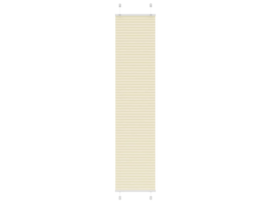 Vidaxl Creme Plissada Cega 50x200 Cm Largura Tecido 49,4 Cm Poliéster