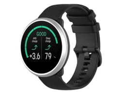 Lurelia Pulseira Polar Ignite 20mm Pequena Textura Xadrez Silicone Preta De Relógio