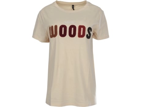 T-shirt De Mulher Desires Darling Tipo Básico Urbano. Bege (m)