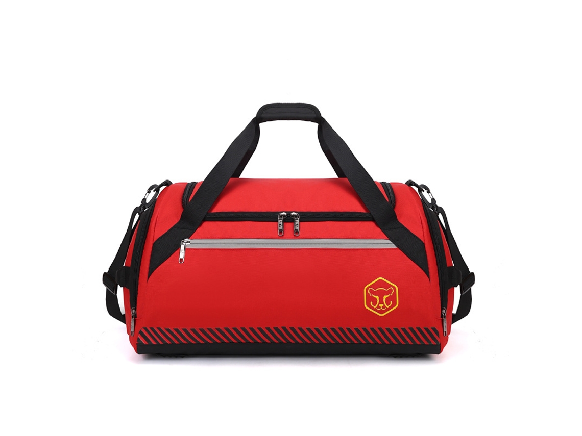 (vermelho) Mala De Viagem De Grande Capacidade, Bolsa Esportiva, Com Divisórias Para Itens Secos E Molhados.