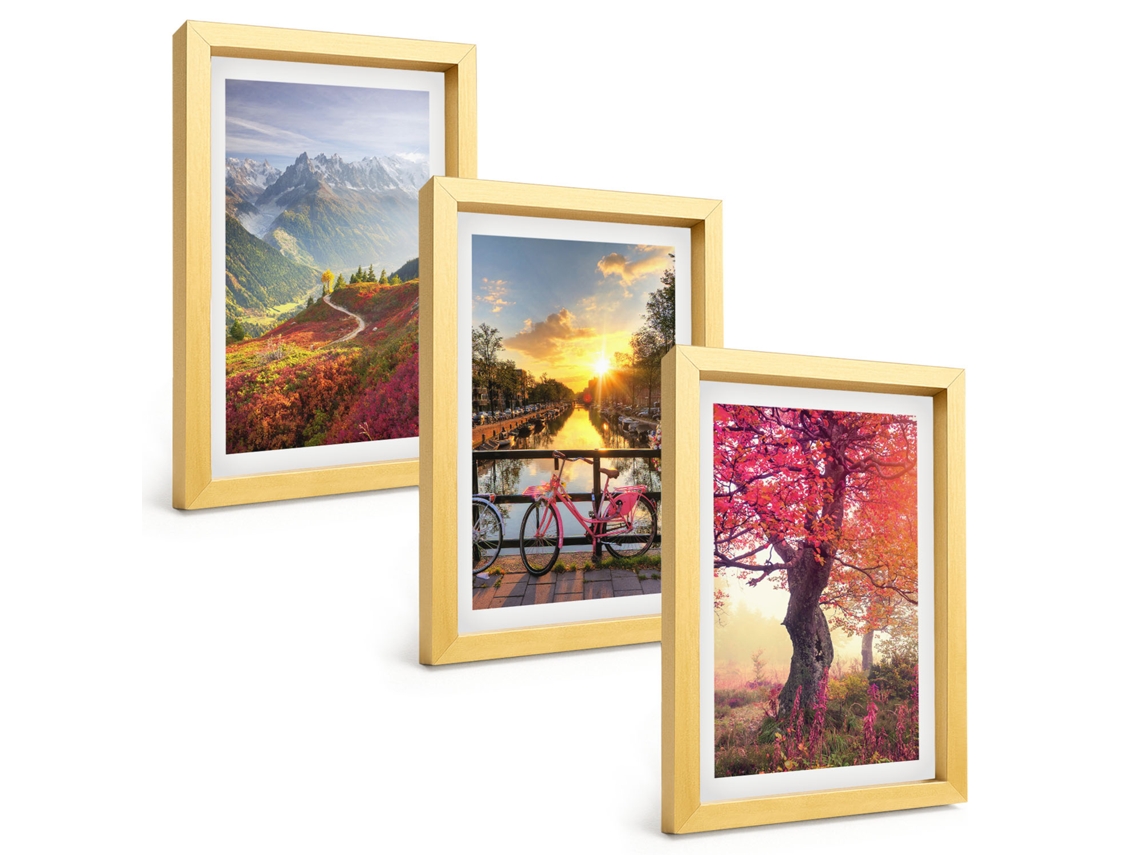 Composição De Quadros Paisagens De Montanha De Bicicleta Espelharte (3 Peças 20x30 Cm)