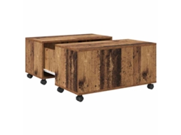 Mesa de Centro com Gaveta Madeira Antiga 75x75x38 cm MAISON EXCLUSIVE