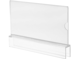 Porta Crachá Magiclulu Elegante E Moderno Em Acrílico Com Compartimento Cartões De 16mm, Resistente E Ideal Para