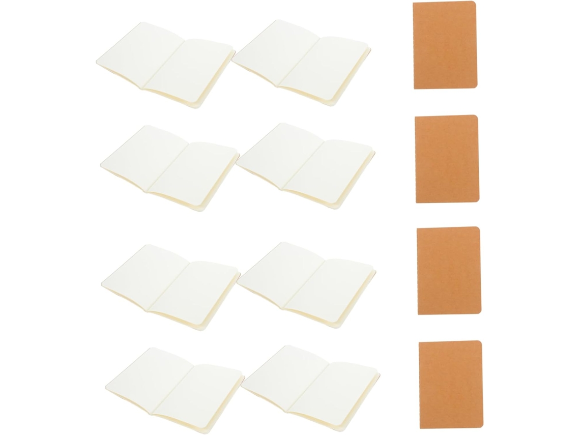 De 12 Cadernos Kraft, Com Páginas Em Branco, Ideais Para Escrever, Fazer Anotações E Viajar. Gokoco